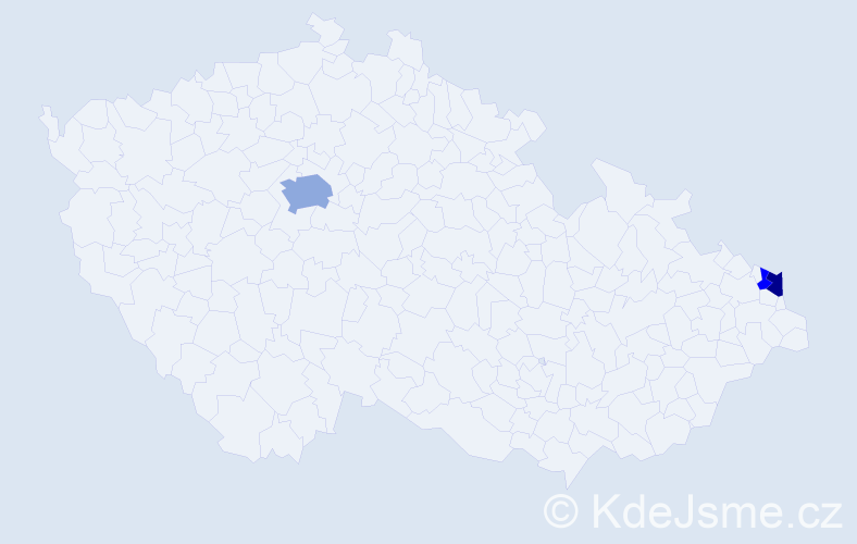 Příjmení: 'Pyszny', počet výskytů 11 v celé ČR