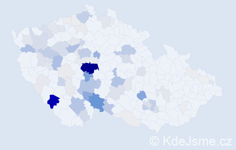 Příjmení: 'Bartůšková', počet výskytů 297 v celé ČR