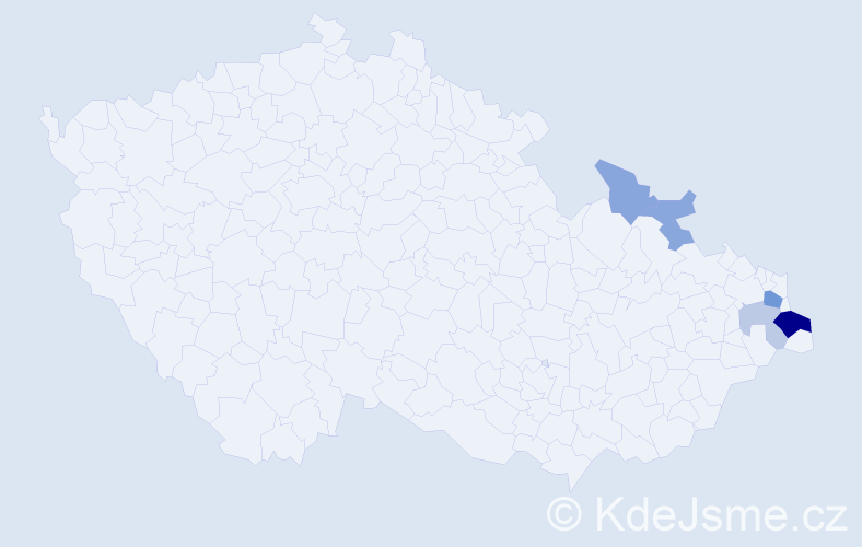 Příjmení: 'Biedravová', počet výskytů 12 v celé ČR