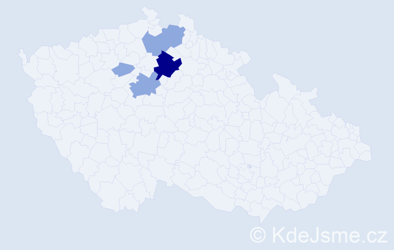 Příjmení: 'Sojovský', počet výskytů 13 v celé ČR