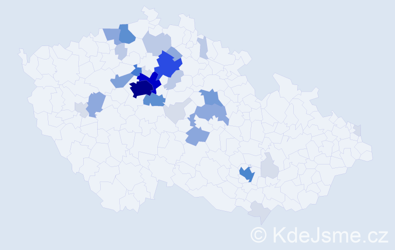 Příjmení: 'Machota', počet výskytů 125 v celé ČR