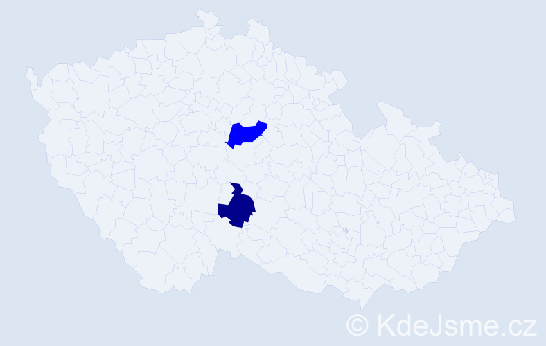 Příjmení: 'Kosyta', počet výskytů 3 v celé ČR