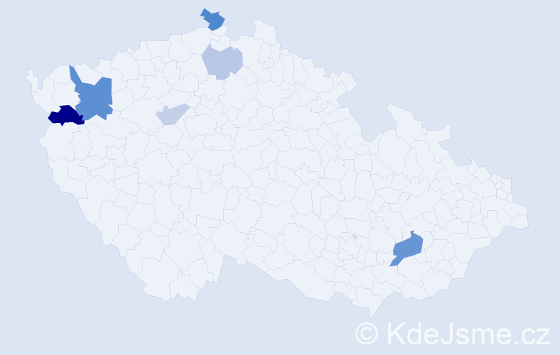 Příjmení: 'Rubická', počet výskytů 14 v celé ČR