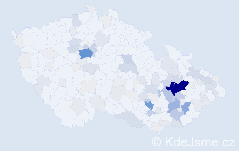 Příjmení: 'Dosoudilová', počet výskytů 425 v celé ČR