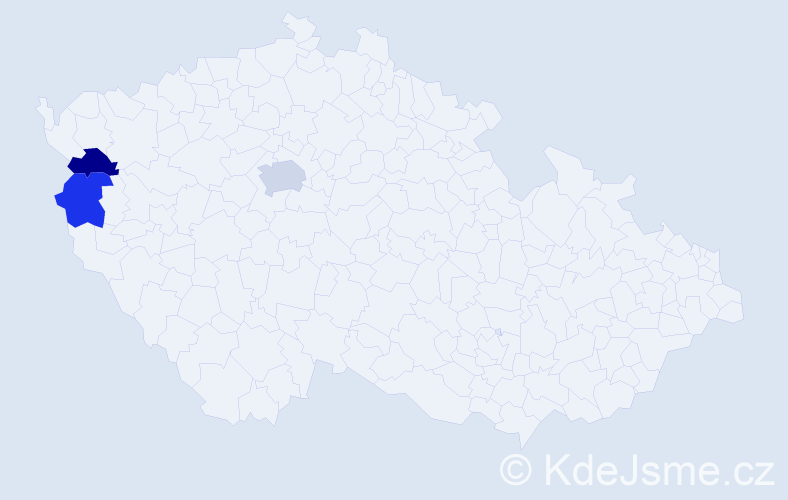 Příjmení: 'Cinkais', počet výskytů 4 v celé ČR