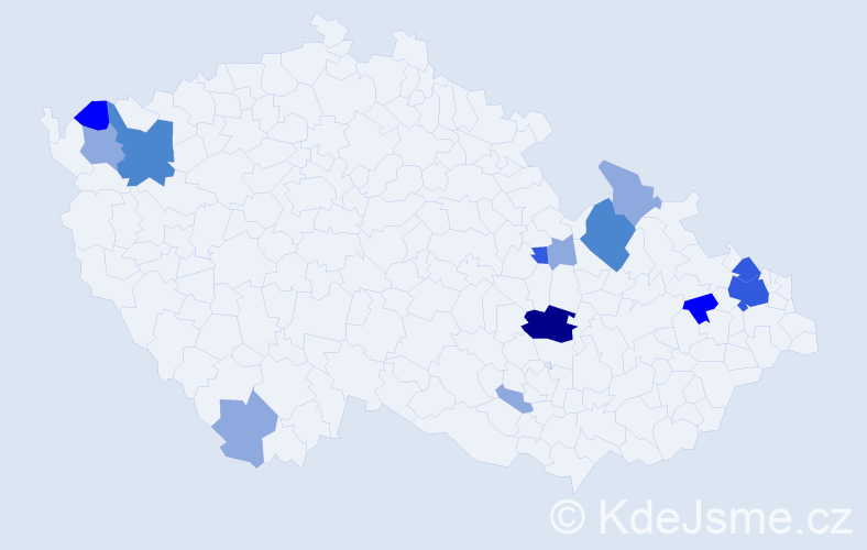 Příjmení: 'Honišová', počet výskytů 31 v celé ČR