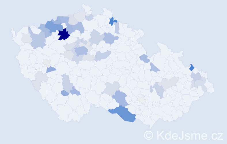 Příjmení: 'Neubertová', počet výskytů 187 v celé ČR