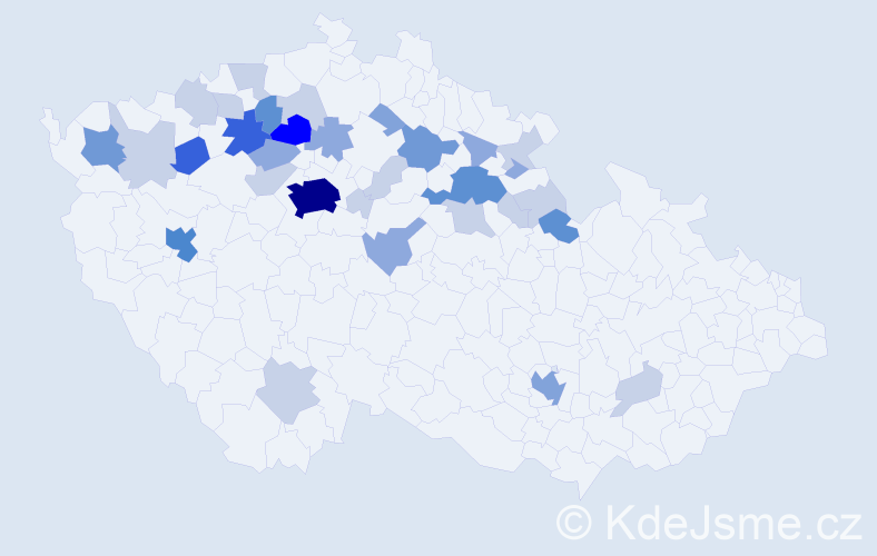 Příjmení: 'Cimrová', počet výskytů 94 v celé ČR