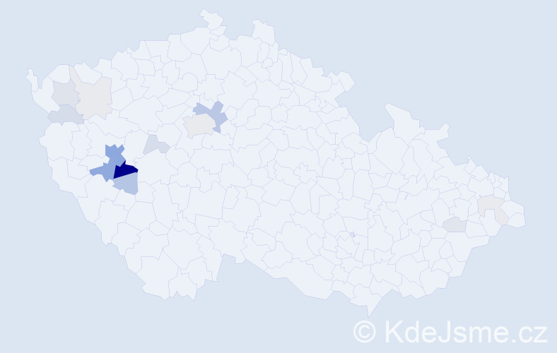 Příjmení: 'Krpejš', počet výskytů 51 v celé ČR