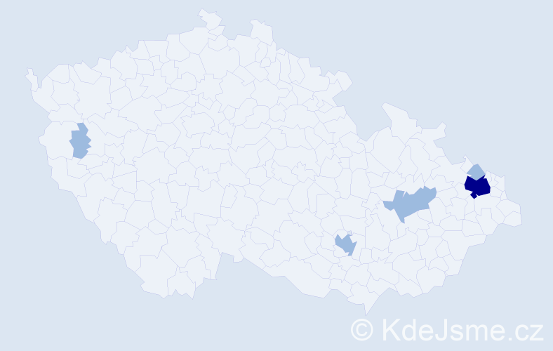 Příjmení: 'Talarczyk', počet výskytů 8 v celé ČR