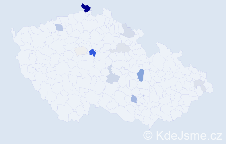 Příjmení: 'Čurgali', počet výskytů 22 v celé ČR