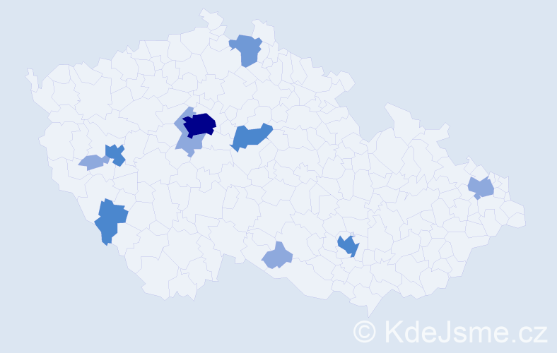 Příjmení: 'Fišlová', počet výskytů 24 v celé ČR