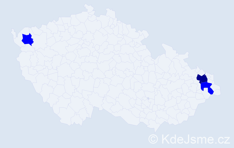 Příjmení: 'Kerbel', počet výskytů 4 v celé ČR