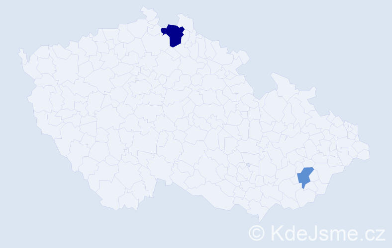 Příjmení: 'Pialová', počet výskytů 4 v celé ČR