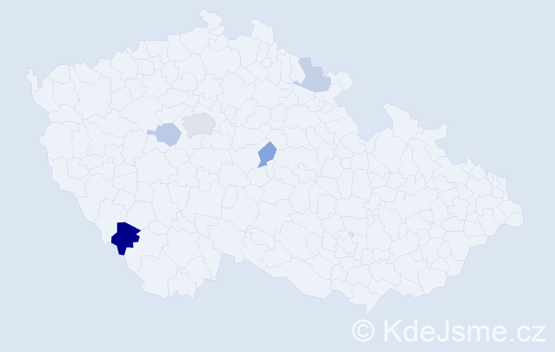 Příjmení: 'Höhneová', počet výskytů 10 v celé ČR