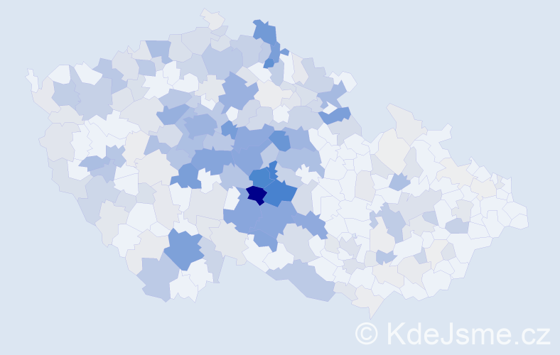 Příjmení: 'Jirák', počet výskytů 1060 v celé ČR