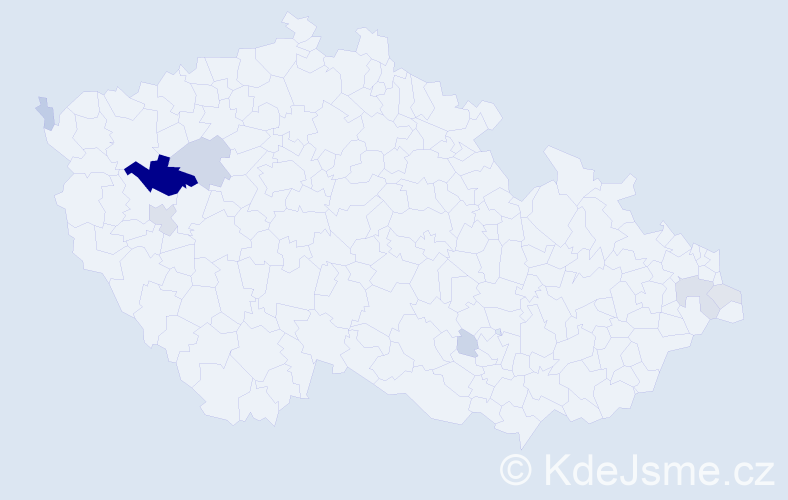 Příjmení: 'Berbr', počet výskytů 22 v celé ČR