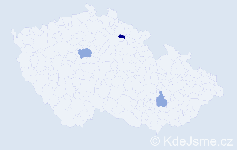 Příjmení: 'Trybenekr', počet výskytů 10 v celé ČR