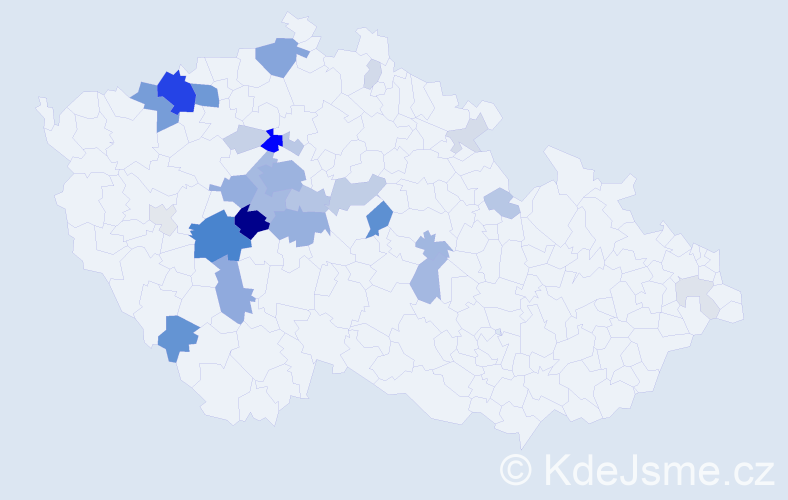 Příjmení: 'Káš', počet výskytů 119 v celé ČR