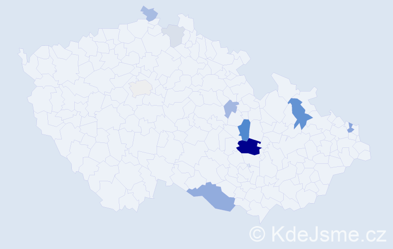 Příjmení: 'Reitschmied', počet výskytů 25 v celé ČR