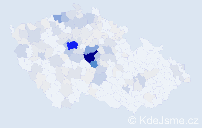 Příjmení: 'Tvrdík', počet výskytů 844 v celé ČR