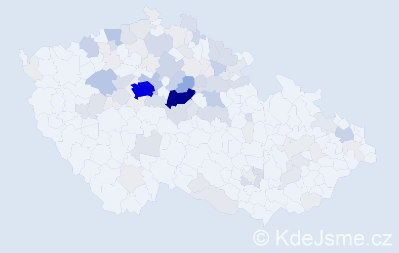 Příjmení: 'Sixta', počet výskytů 367 v celé ČR