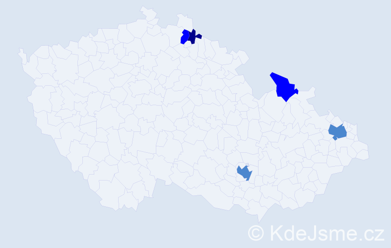 Příjmení: 'Pavlidisová', počet výskytů 9 v celé ČR