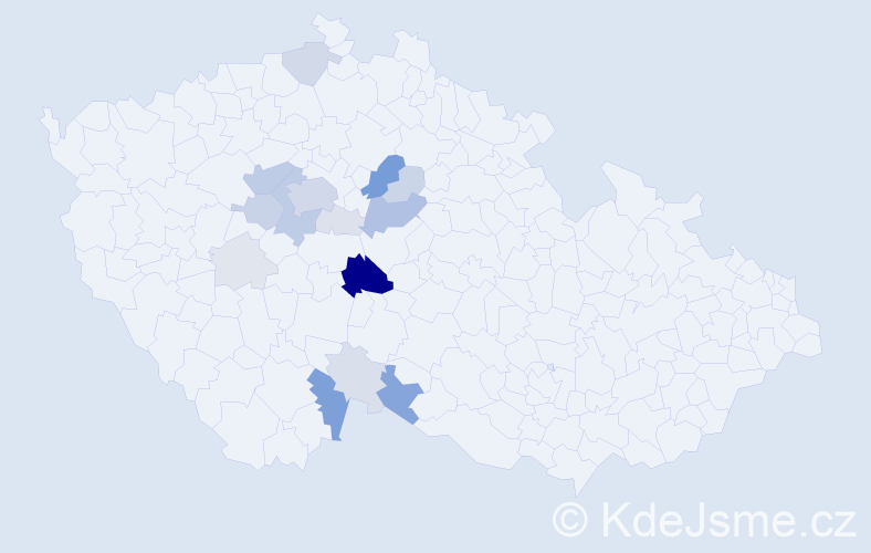 Příjmení: 'Kolandová', počet výskytů 60 v celé ČR