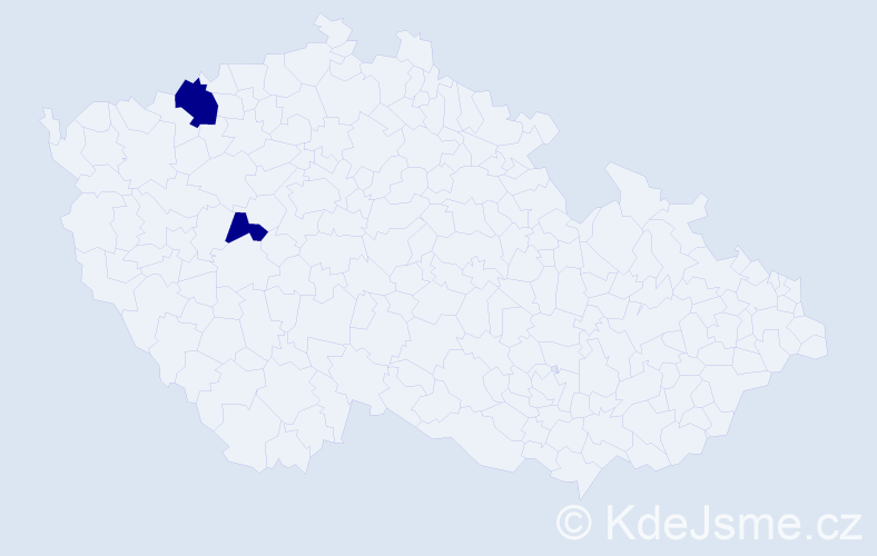 Příjmení: 'Brovdy', počet výskytů 2 v celé ČR