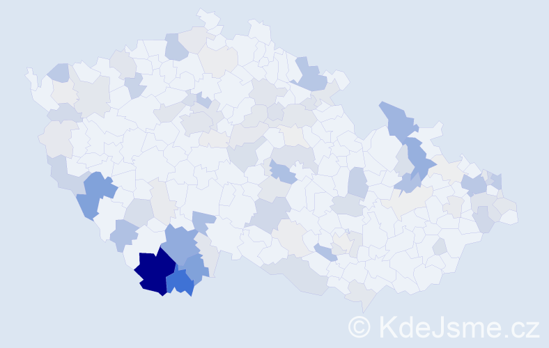 Příjmení: 'Gondek', počet výskytů 350 v celé ČR