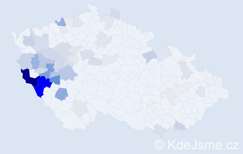 Příjmení: 'Nejdl', počet výskytů 175 v celé ČR