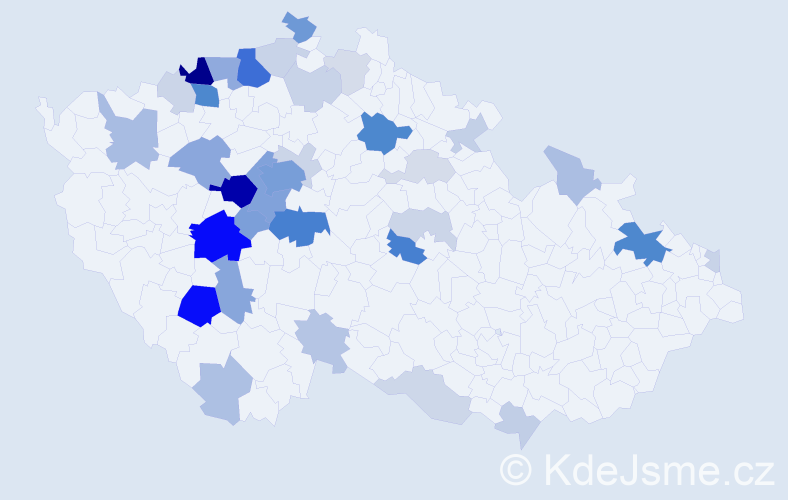 Příjmení: 'Korejsová', počet výskytů 128 v celé ČR