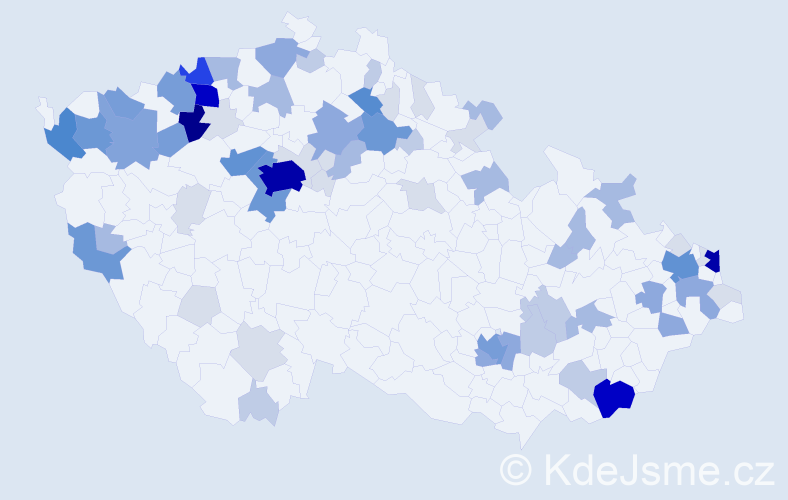 Příjmení: 'Bartko', počet výskytů 281 v celé ČR