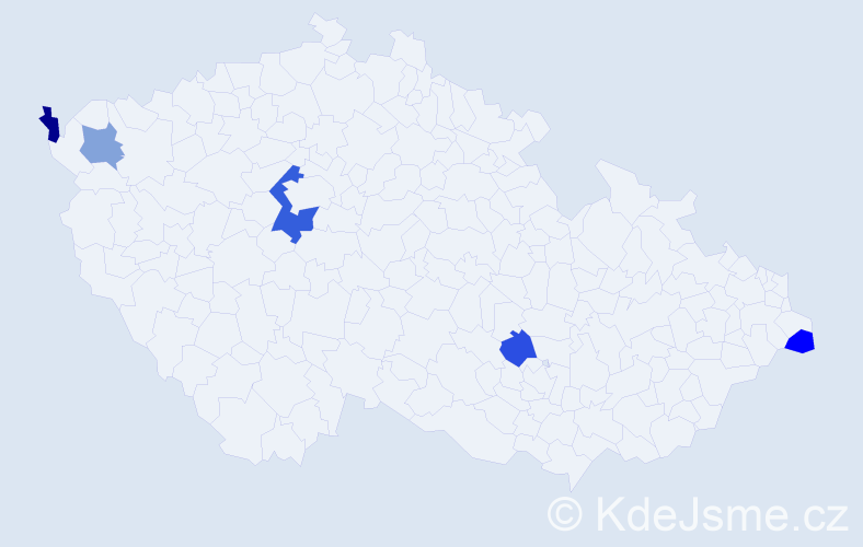 Příjmení: 'Eichenbergerová', počet výskytů 7 v celé ČR