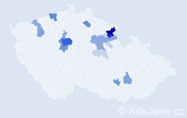 Příjmení: 'Vintera', počet výskytů 66 v celé ČR