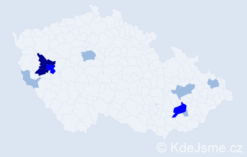Příjmení: 'Zsemberiová', počet výskytů 19 v celé ČR