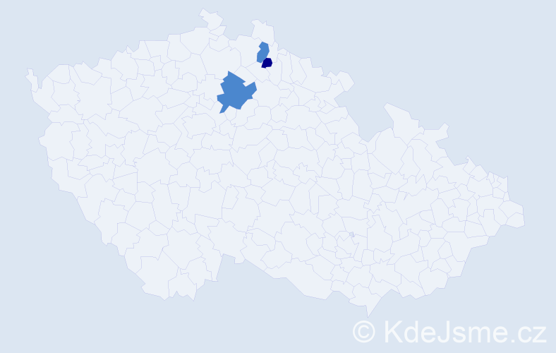 Příjmení: 'Daničková', počet výskytů 8 v celé ČR