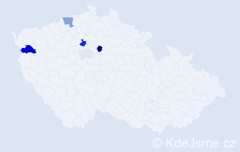 Příjmení: 'Cherednichenko', počet výskytů 5 v celé ČR
