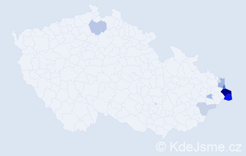 Příjmení: 'Szymeczek', počet výskytů 47 v celé ČR