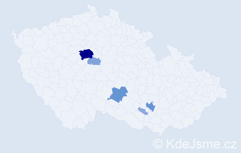 Příjmení: 'Abrahamyan', počet výskytů 17 v celé ČR