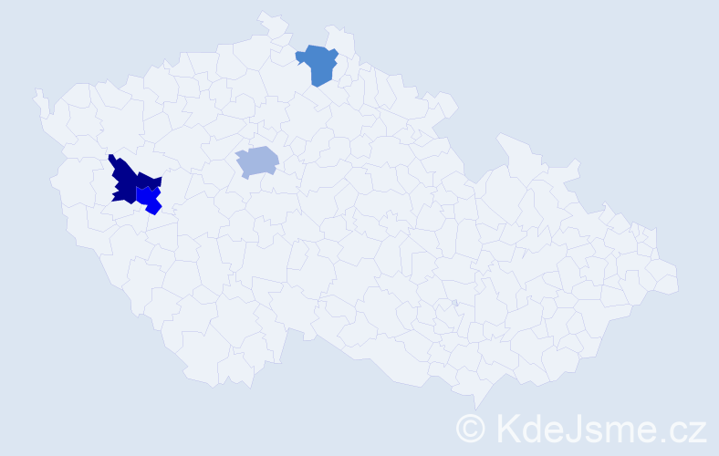 Příjmení: 'Krochmalová', počet výskytů 6 v celé ČR
