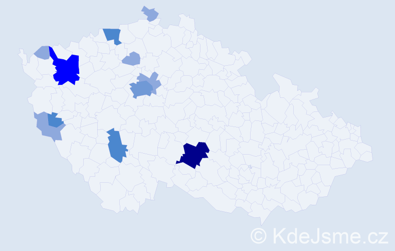Příjmení: 'Dietz', počet výskytů 26 v celé ČR