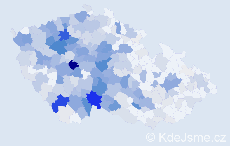 Příjmení: 'Hrbek', počet výskytů 1226 v celé ČR