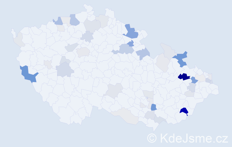 Příjmení: 'Anders', počet výskytů 138 v celé ČR