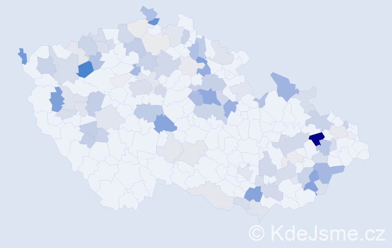 Příjmení: 'Dubec', počet výskytů 302 v celé ČR