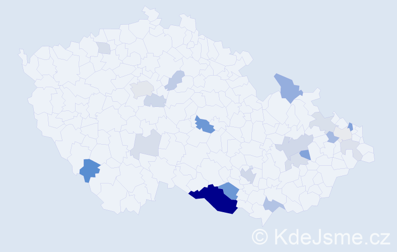 Příjmení: 'Willmann', počet výskytů 53 v celé ČR