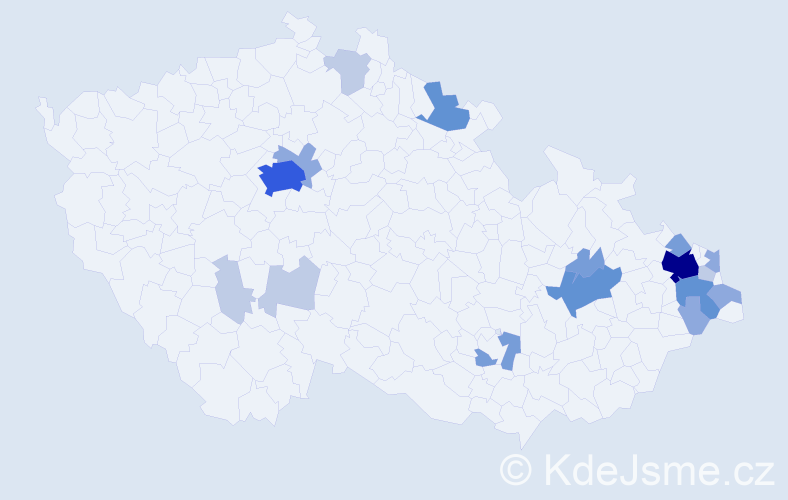 Příjmení: 'Retková', počet výskytů 49 v celé ČR