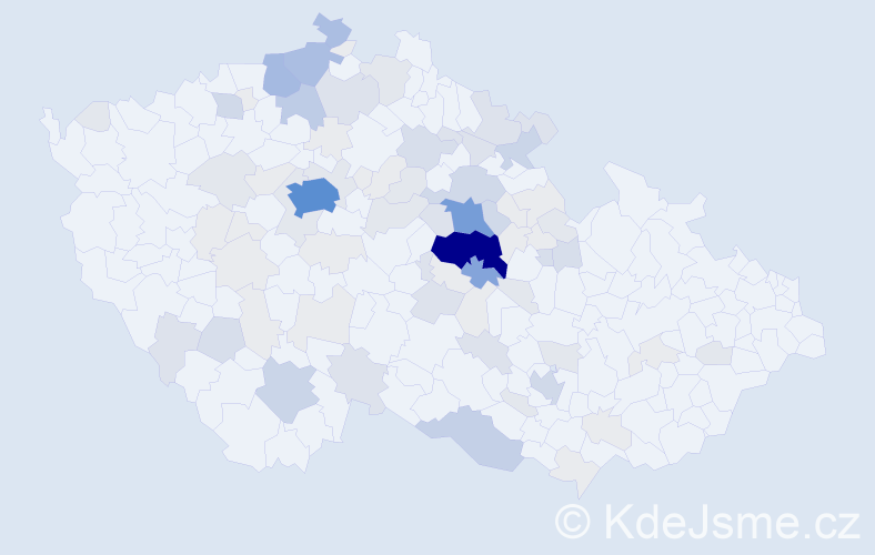 Příjmení: 'Tlapáková', počet výskytů 328 v celé ČR