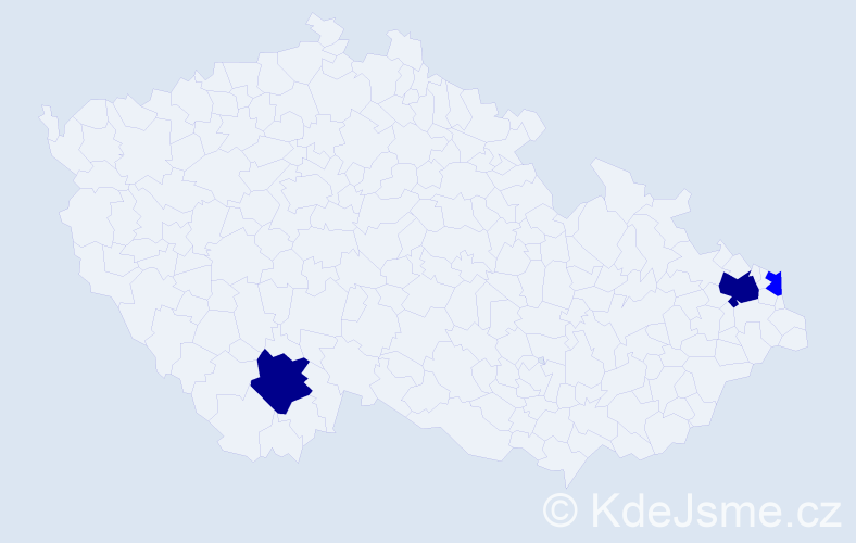 Příjmení: 'Méryová', počet výskytů 5 v celé ČR