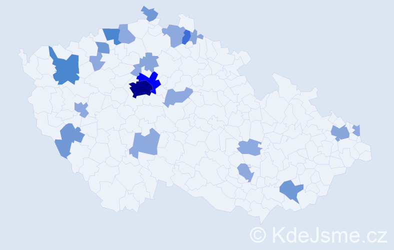 Příjmení: 'Tischer', počet výskytů 58 v celé ČR